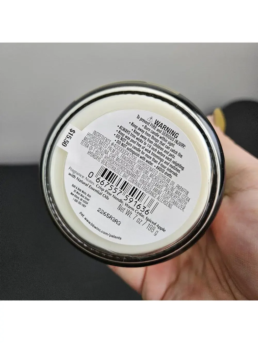 Bath and Body Works Tree Farm Mason Single Wick Candle - Picture 5 of 5